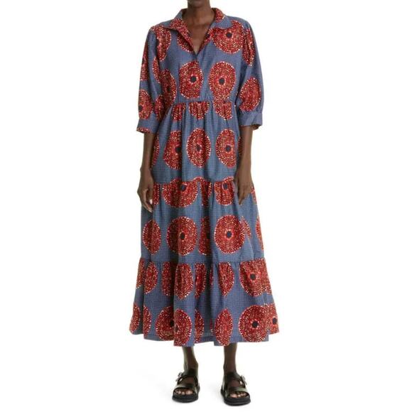 The OULA Maxi Print Dress - Size Medium - Never Worn - Picture 1 of 12